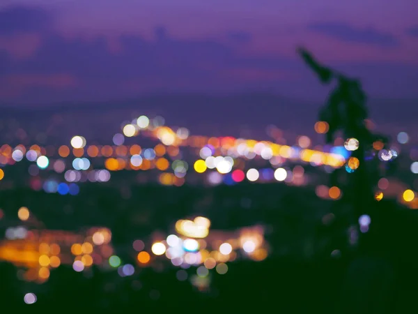 Unscharfe Bewegung Stadtlicht Hintergrund Abstrakter Hintergrund Mit Bokeh Defokussierten Lichtern — Stockfoto