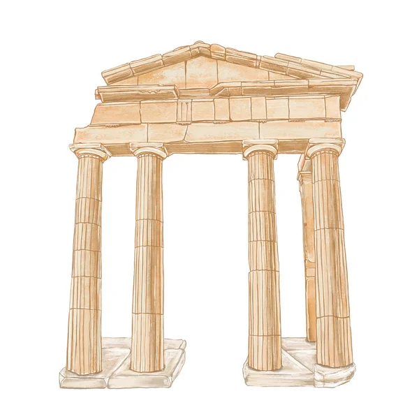 Tor Der Athena Archegetis Roman Agora Athens Griechenland — Stockfoto