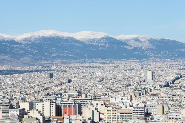 Athens Walk Invierno Athens City Desde Interior — Foto de Stock