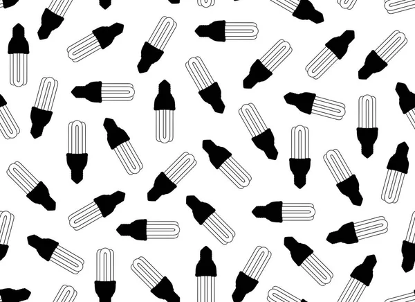 Ampoules Sans Couture Isolées Sur Blanc — Image vectorielle