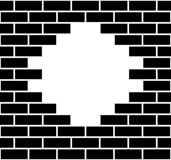 Illustration Hole Brick Wall — Stock Vector