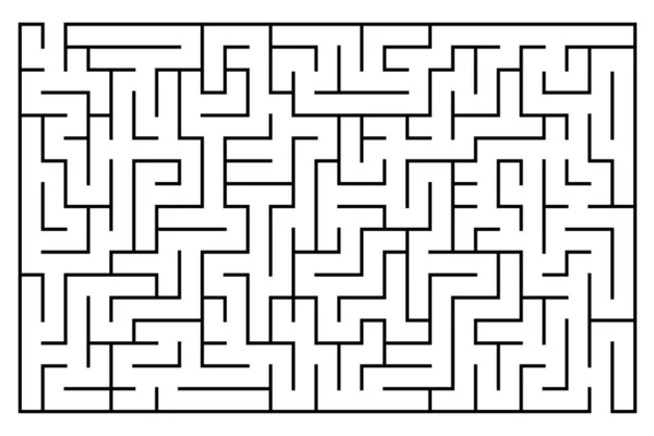 Labyrint Illustration Isolerad Vitt — Stock vektor