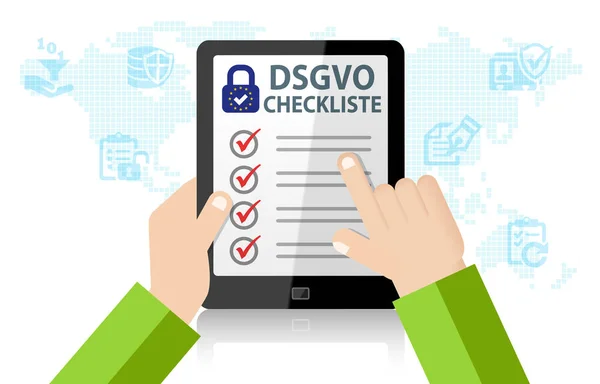 Dsgvo Lista Verificação Regulamento Geral Sobre Proteção Dados — Fotografia de Stock
