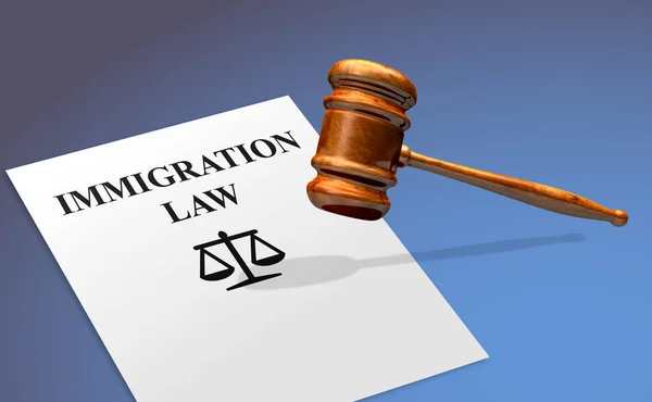 移民法公民政策概念与木槌 — 图库照片