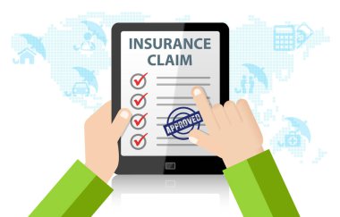 Online Insurance Claim Service. Life, injury, medical, home, car Insurance clipart