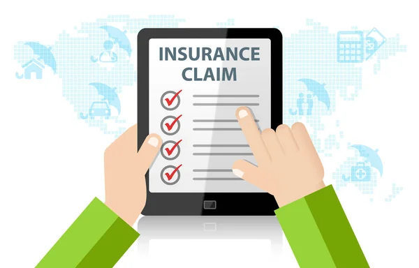 Online Insurance Claim Service Life Injury Medical Home Car Insurance — Stock Photo, Image