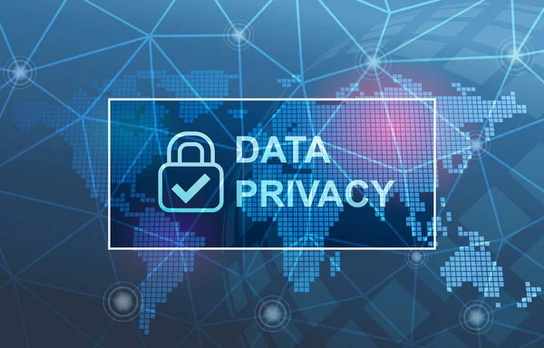 Protección Privacidad Datos Concepto Cumplimiento Antecedentes —  Fotos de Stock