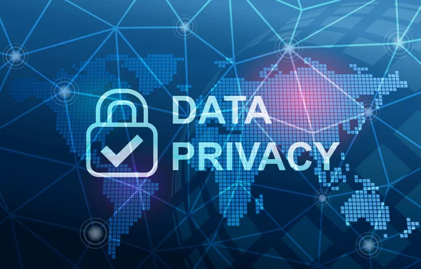 Protección Privacidad Datos Concepto Cumplimiento Antecedentes —  Fotos de Stock