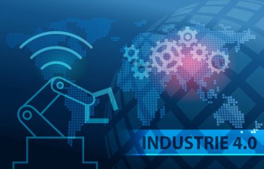 Industrie 4.0 otomasyon arka plan