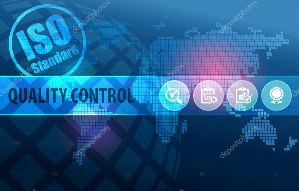 Quality Control ISO Standard Concept Background
