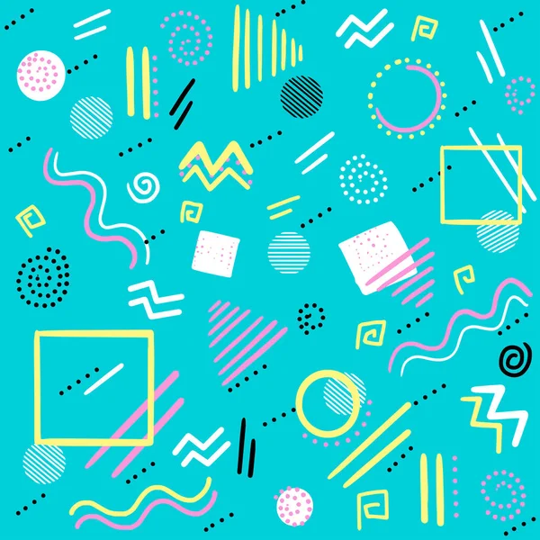 Soyut geometrik arkaplan. Moda geometrik memphis biçimi.