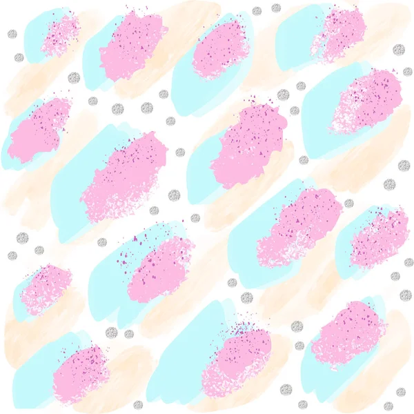 Güzel soyut bir arka plan. Fırça izleri, boya darbeleri ve işaret desenleri. Renkli vektör arkaplanı. Çocuklar, çocuklar çizim yapıyor.