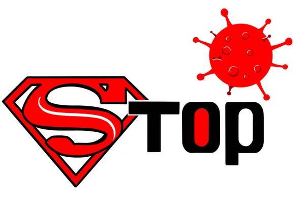 Koronavirüsü durdurun. Evde kal. Coronavirus 'a karşı savaş. Koronavirüs tehlikesi ve halk sağlığı riski. Tehlikeli hücrelerle salgın hastalık konsepti. Vektör .