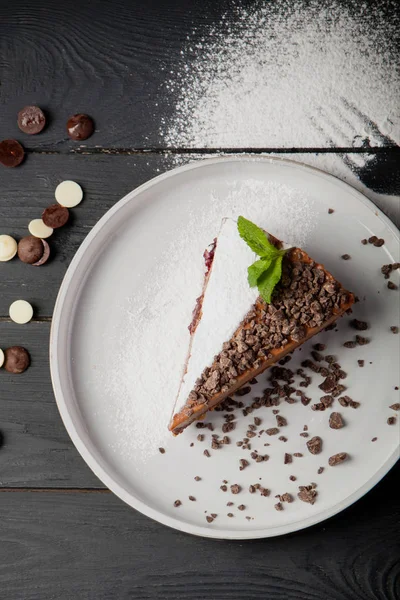 Kuchen Schwarzwald Handgemacht Stockfoto