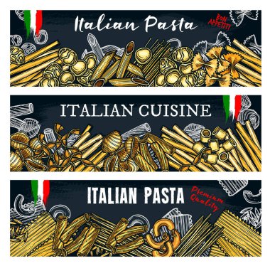 İtalyan makarna vektör afiş