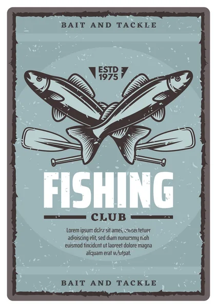 Ψάρεμα club διάνυσμα αφίσα — Διανυσματικό Αρχείο
