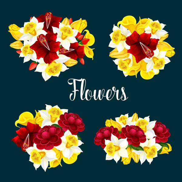 Blumenvektormuster oder Poster — Stockvektor