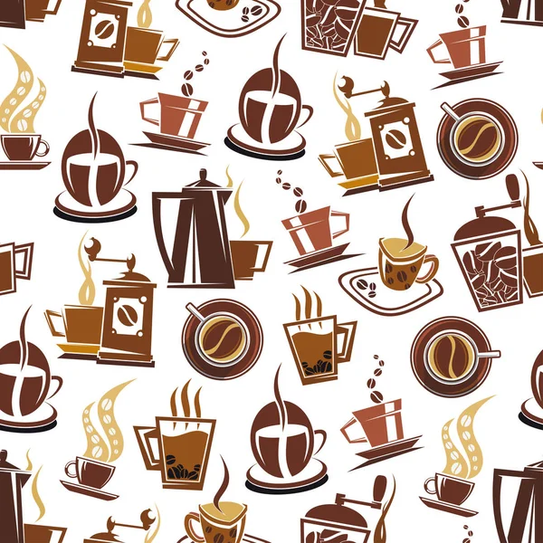 Coffee cups and makers seamless pattern background Stock Vector by  ©Seamartini 221301684