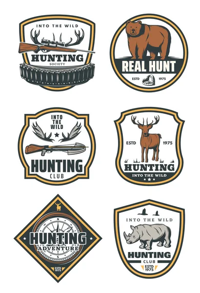 A vadászatok ikonok — Stock Vector