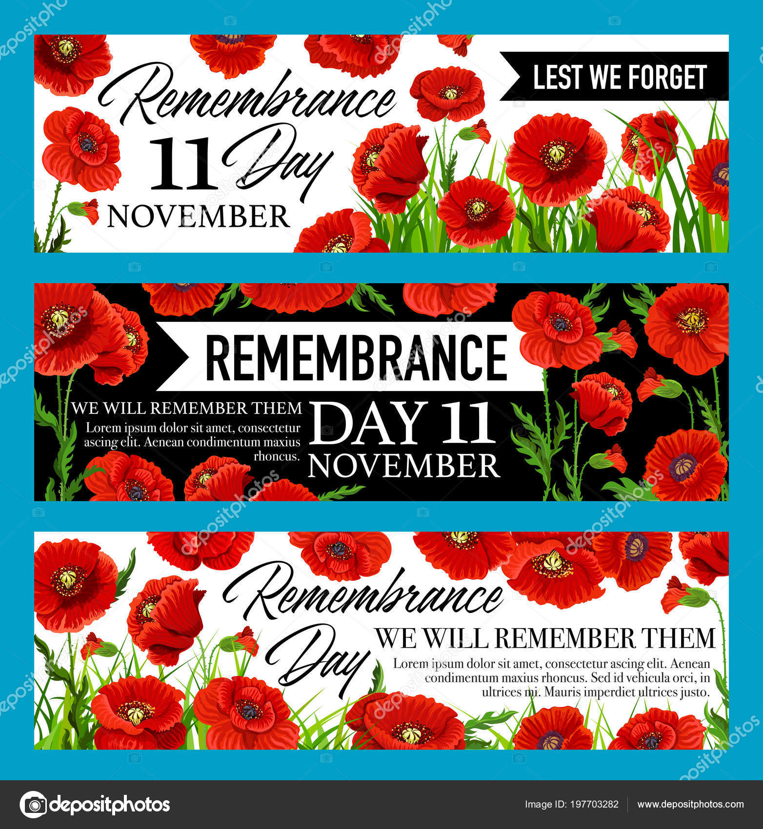 Remembrance Day Lest We Forget Banner With Poppy Vector Image By C Seamartini Vector Stock Remembrance Day Lest We Forget Banner With Poppy Vector Image By C Seamartini Vector Stock