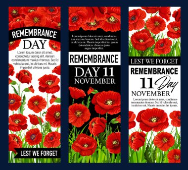 Haşhaş çiçek afiş anma günü tasarımı için