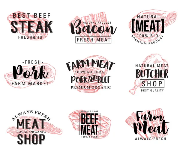 Et ürünleri için yazı vektör kroki