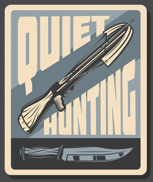 Векторный ретро-плакат для тихой охоты — стоковый вектор