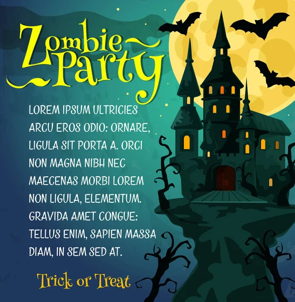 Cadılar Bayramı hayalet ev poster korku gece partisi