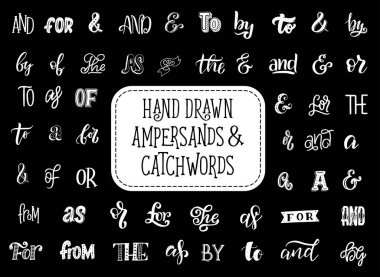 Vektör ve işaretleri ve yazı catchwords