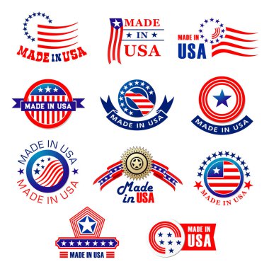 Vektör simgesi bagdes, made in USA
