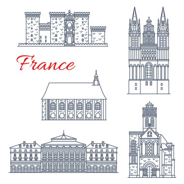 Fransa mimari vektör simge Angers