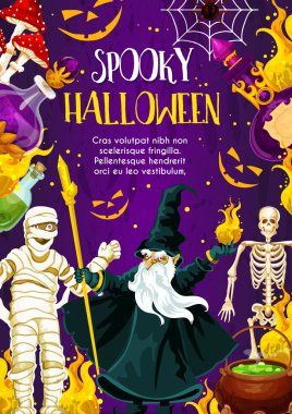 Cadılar Bayramı afiş ya parani ya canini gece canavar ile