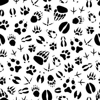 Hayvan ve kuş Dikişsiz desen arka plan takip