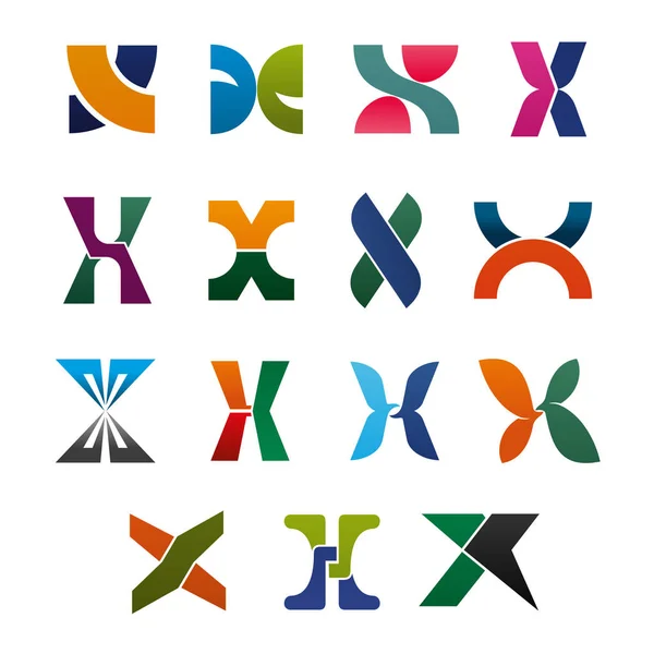 X harfi ile kurumsal kimlik kartvizit — Stok Vektör