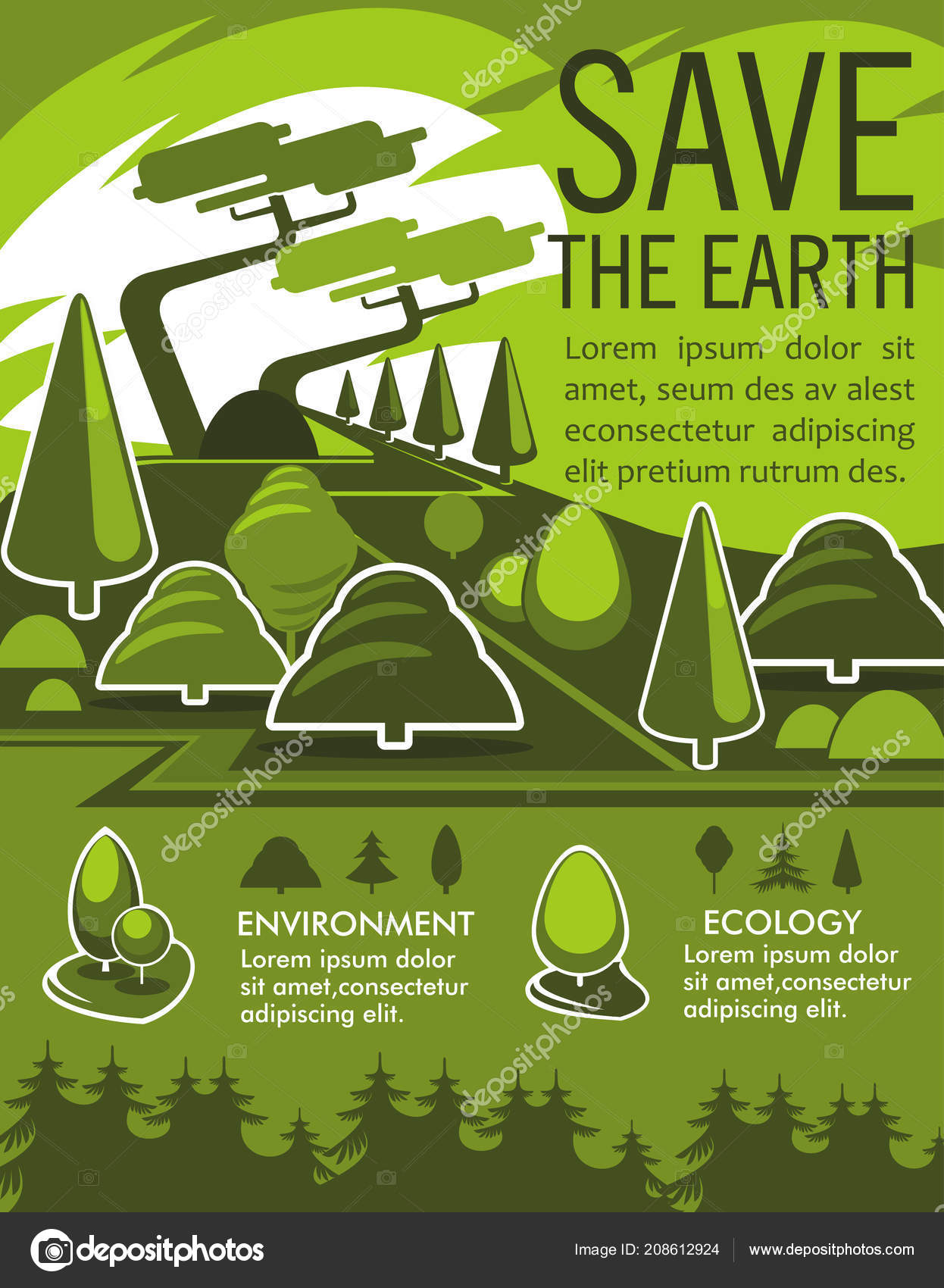 Save Earth affiche de protection de l'environnement ou de l