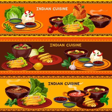 Thali çanak ile Hint mutfağı restoran banner
