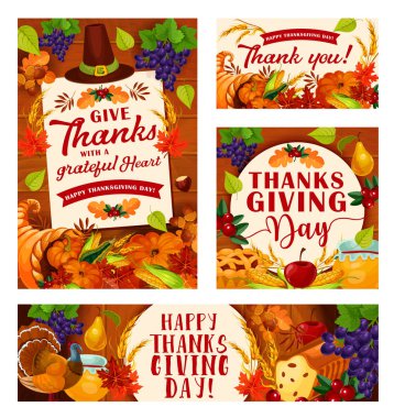 Vektör Şükran günü posterler