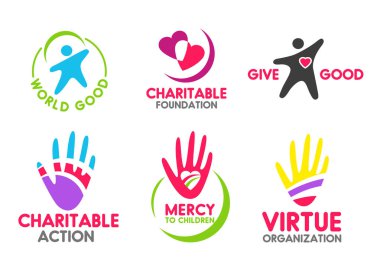 Charity Vakfı simgelerle halklar ve eller