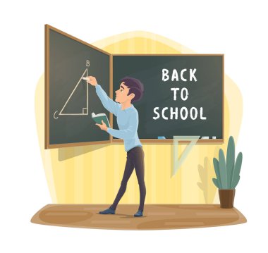 Geometri ders sınıf blackboard, öğrenci