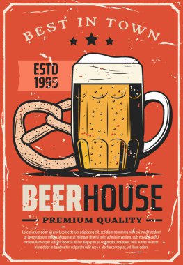 Bira brewery house en iyi kasaba kafeler retro poster barlar