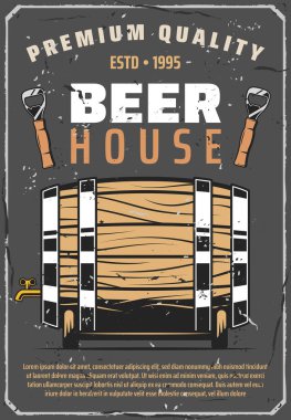 Bira bira evi poster ahşap varil ile