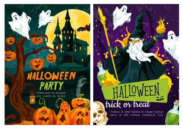 Cadılar Bayramı şeker ya da numara gece kutlama poster