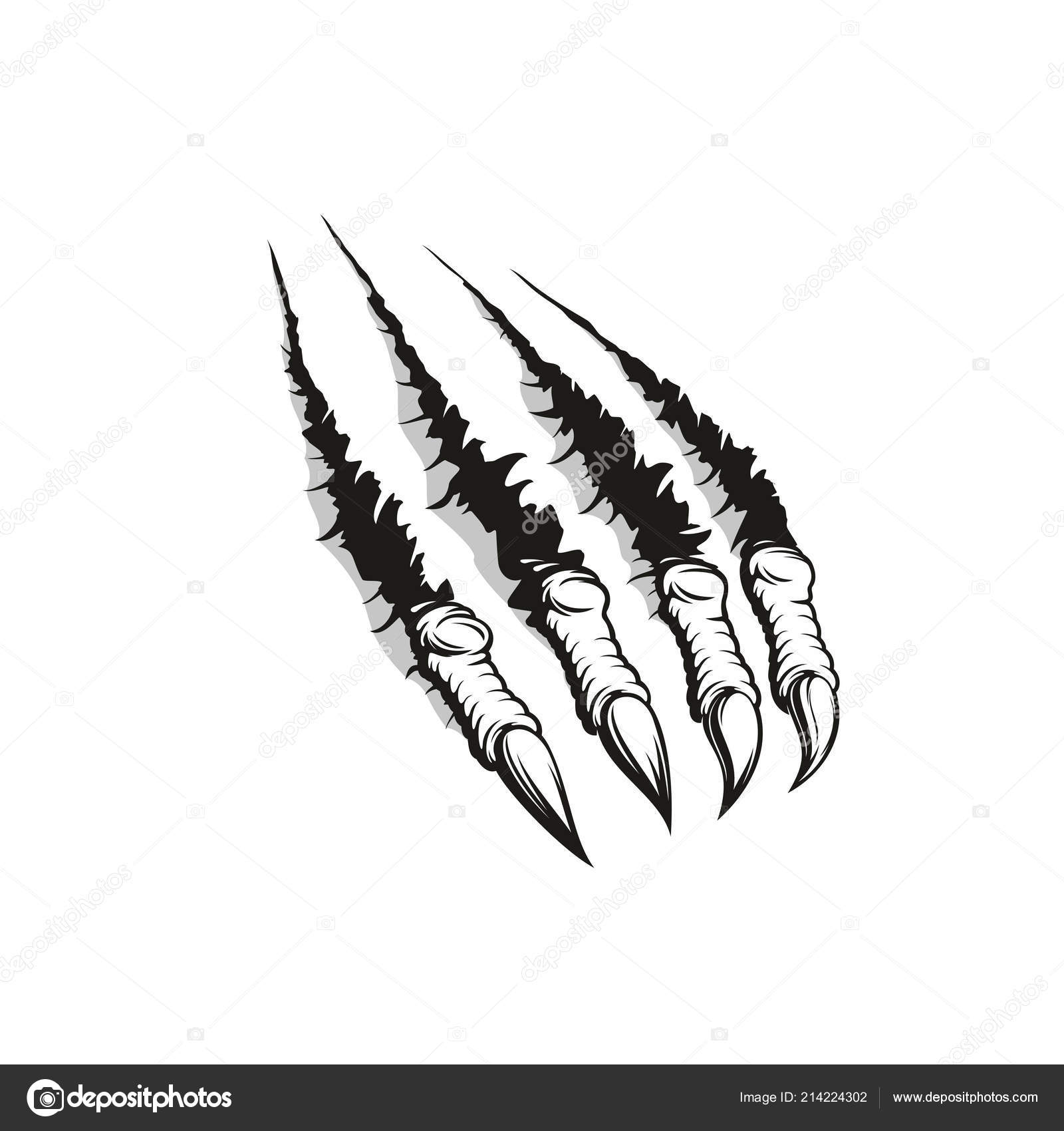 Claw ripping through background, tattoo design Stock Vector by ©Seamartini  214224302
