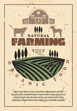 Organik Tarım Tarım retro poster