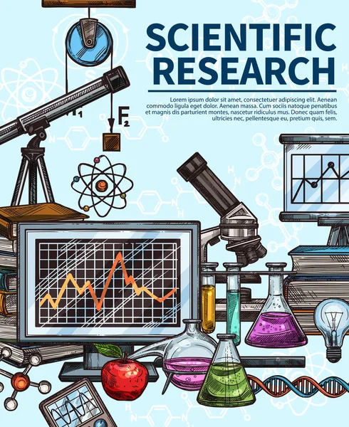 科学设备、研究和试验 — 图库矢量图片