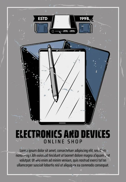 Internet elektronik och smarta enheter — Stock vektor