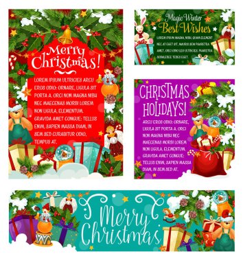 Neşeli Noel tatil tebrik kartı