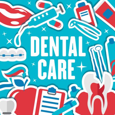 Diş Hekimliği tedavi vektör, diş aksesuar