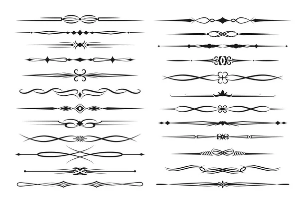 Frame bordures et séparateurs de texte vecteur monochrome — Image vectorielle