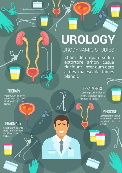 Urologista, urologia, clínica de cirurgia geniturinária — Vetor de Stock